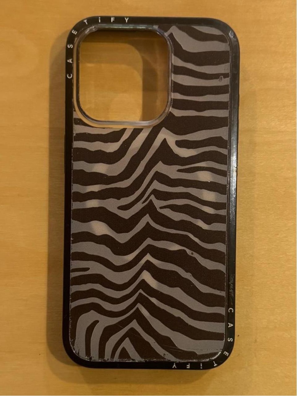 Casetify Brown Zebra Stripe iPhone 15 Pro Case